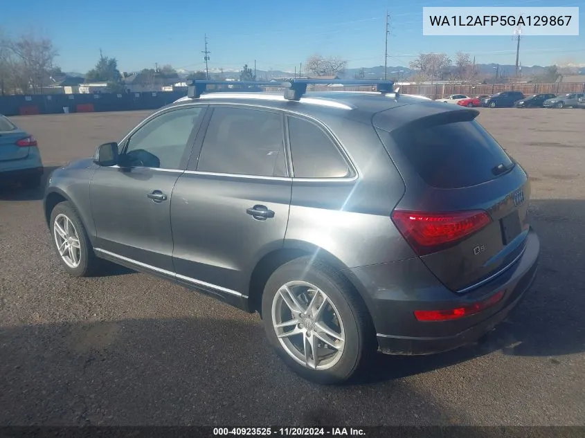 2016 Audi Q5 2.0T Premium VIN: WA1L2AFP5GA129867 Lot: 40923525