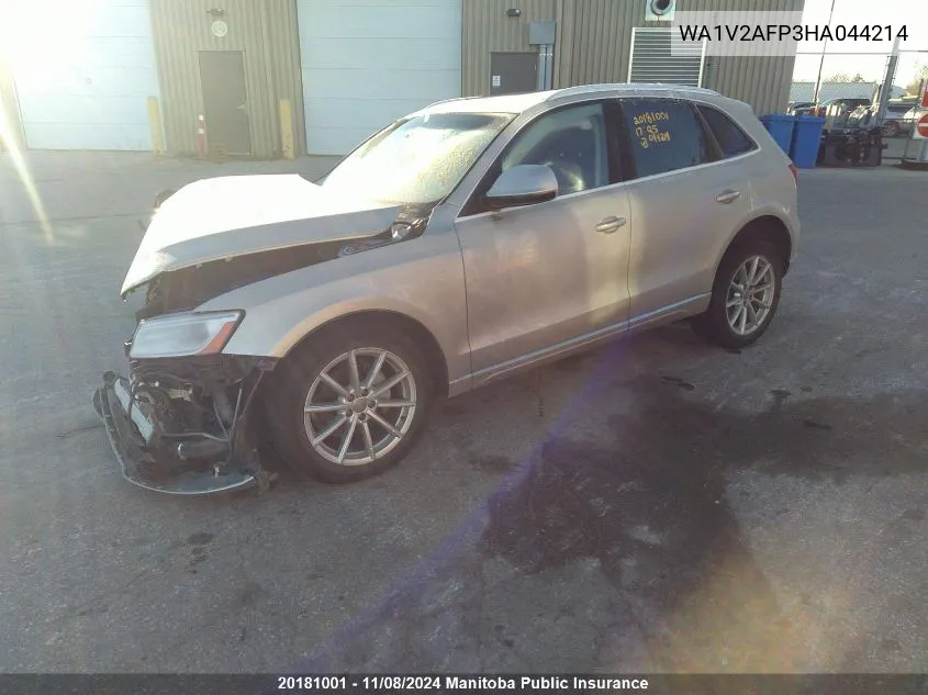 2017 Audi Q5 VIN: WA1V2AFP3HA044214 Lot: 20181001