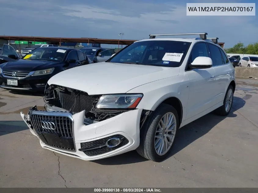 2017 Audi Q5 2.0T Premium VIN: WA1M2AFP2HA070167 Lot: 39980138