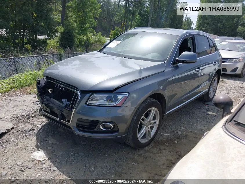 2017 Audi Q5 2.0T Premium VIN: WA1L2AFP1HA086999 Lot: 40025520