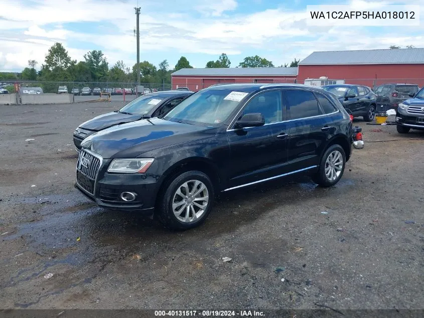 2017 Audi Q5 2.0T Premium VIN: WA1C2AFP5HA018012 Lot: 40131517