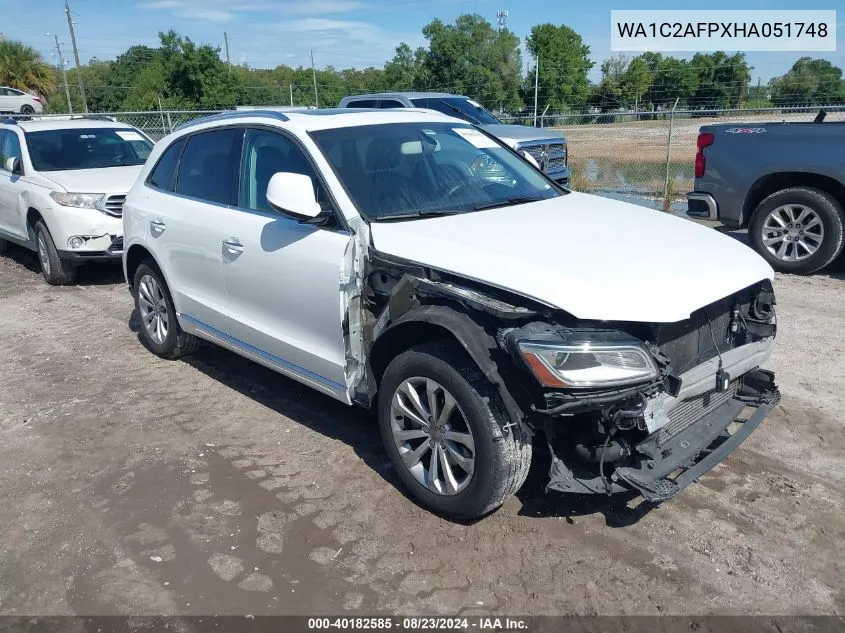 2017 Audi Q5 2.0T Premium VIN: WA1C2AFPXHA051748 Lot: 40182585