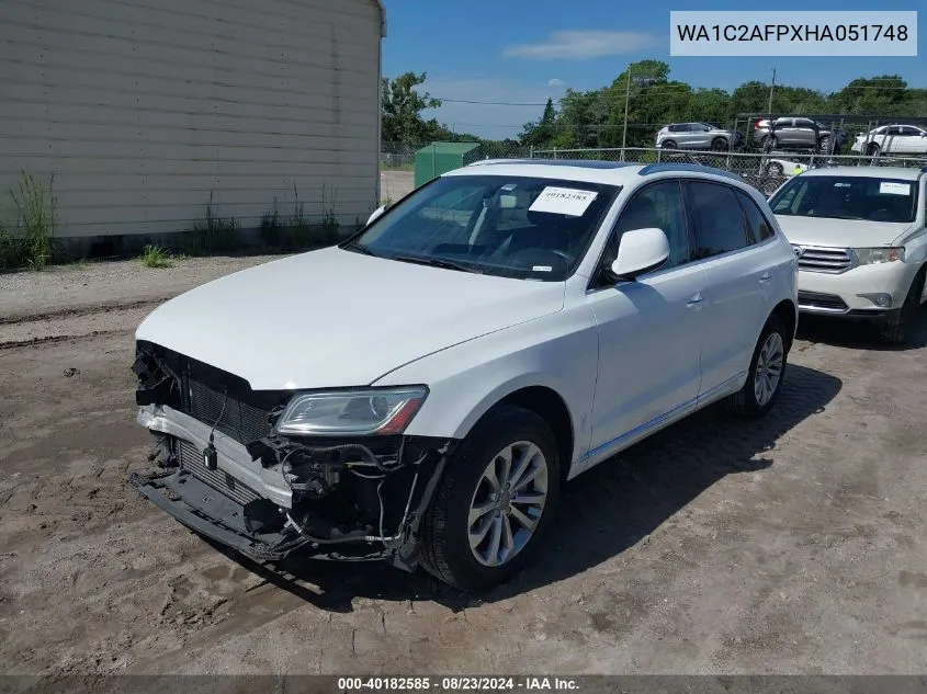 2017 Audi Q5 2.0T Premium VIN: WA1C2AFPXHA051748 Lot: 40182585