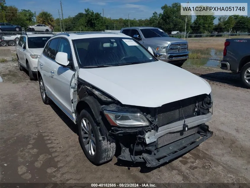 2017 Audi Q5 2.0T Premium VIN: WA1C2AFPXHA051748 Lot: 40182585