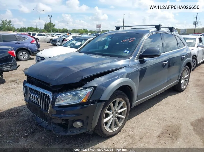 2017 Audi Q5 2.0T Premium VIN: WA1L2AFP0HA026650 Lot: 40205740