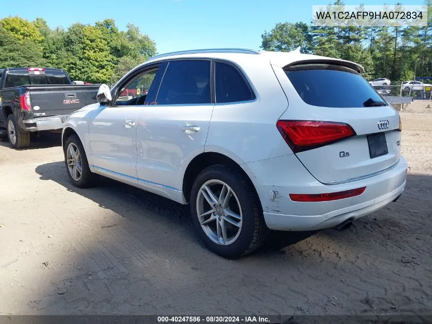 2017 Audi Q5 2.0T Premium VIN: WA1C2AFP9HA072834 Lot: 40247586