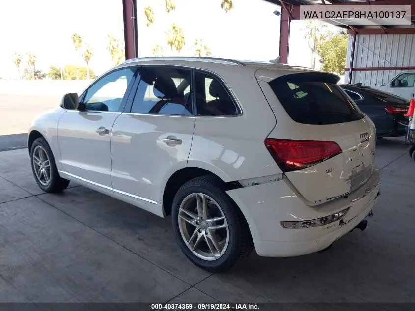 2017 Audi Q5 2.0T Premium VIN: WA1C2AFP8HA100137 Lot: 40374359