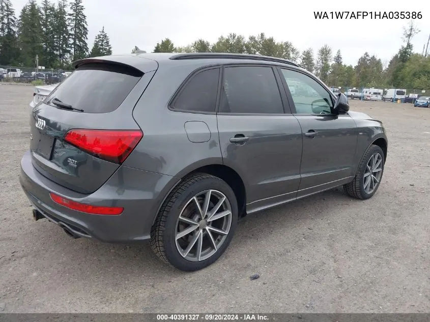 2017 Audi Q5 3.0T Premium Plus VIN: WA1W7AFP1HA035386 Lot: 40391327