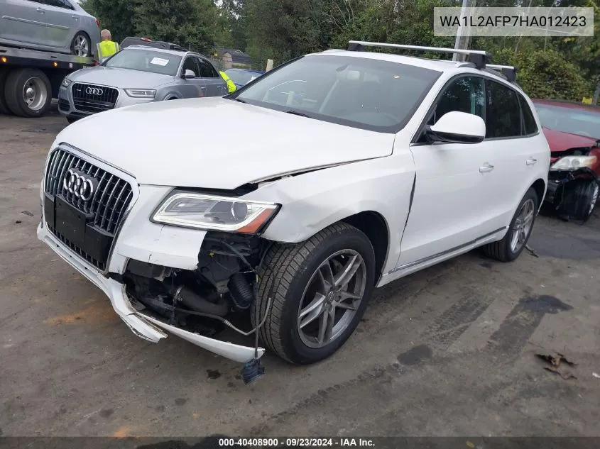 2017 Audi Q5 2.0T Premium VIN: WA1L2AFP7HA012423 Lot: 40408900