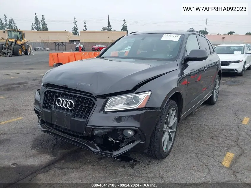 2017 Audi Q5 Prestige S-Line VIN: WA1W7AFP8HA092023 Lot: 40417185