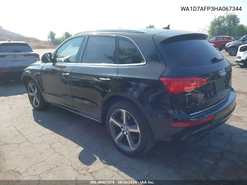 2017 Audi Q5 3.0T Premium Plus VIN: WA1D7AFP3HA067344 Lot: 40457679