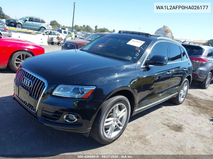 2017 Audi Q5 2.0T Premium VIN: WA1L2AFP0HA026177 Lot: 40458918