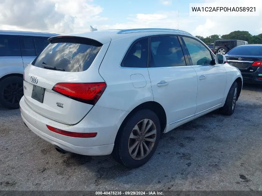 WA1C2AFP0HA058921 2017 Audi Q5 Premium