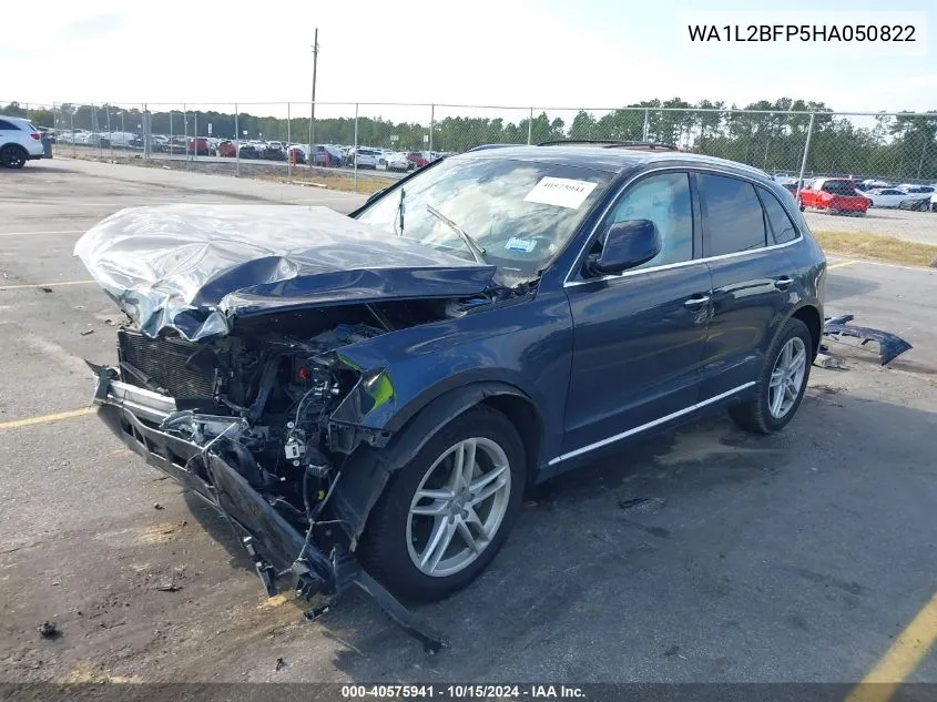 2017 Audi Q5 2.0T Premium VIN: WA1L2BFP5HA050822 Lot: 40575941