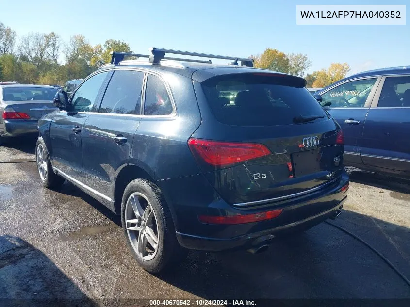 2017 Audi Q5 2.0T Premium VIN: WA1L2AFP7HA040352 Lot: 40670542