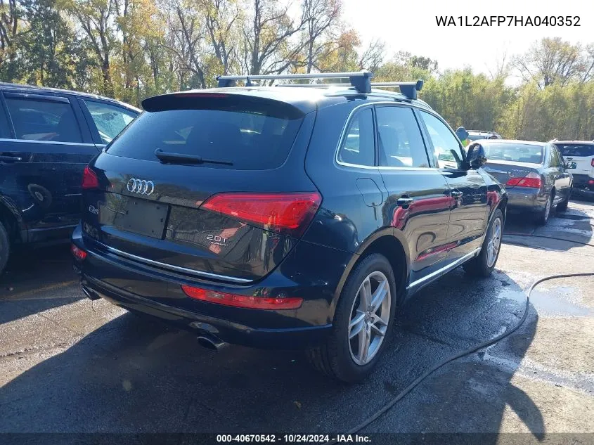 2017 Audi Q5 2.0T Premium VIN: WA1L2AFP7HA040352 Lot: 40670542