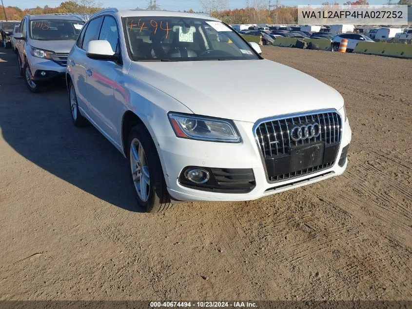 2017 Audi Q5 2.0T Premium VIN: WA1L2AFP4HA027252 Lot: 40674494