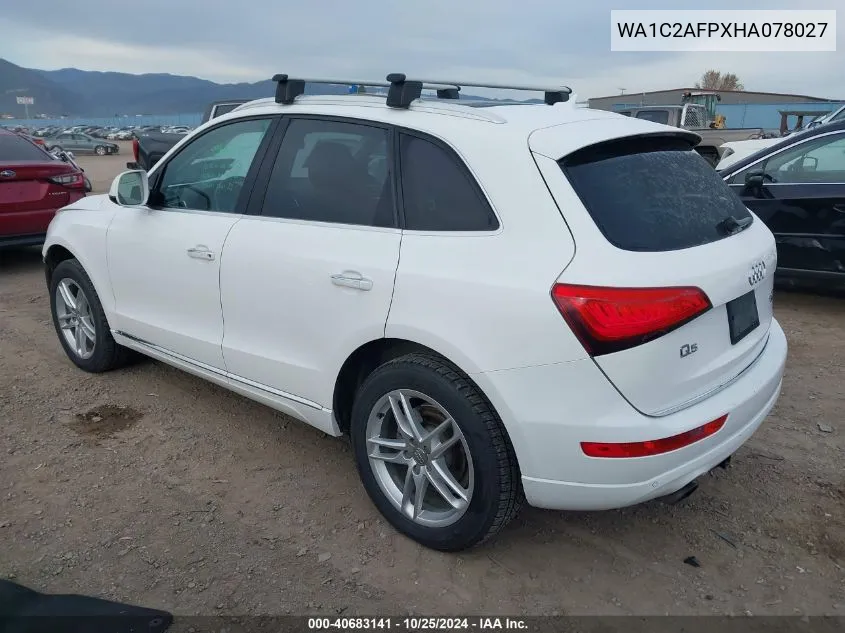 2017 Audi Q5 2.0T Premium VIN: WA1C2AFPXHA078027 Lot: 40683141