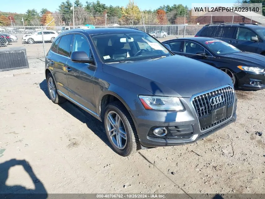 2017 Audi Q5 2.0T Premium VIN: WA1L2AFP6HA023140 Lot: 40706762