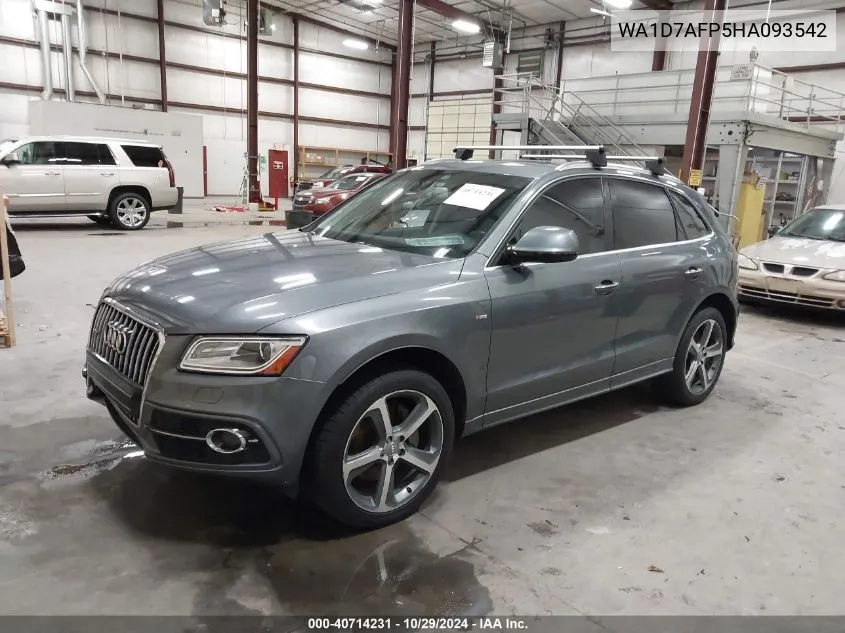 2017 Audi Q5 3.0T Premium Plus VIN: WA1D7AFP5HA093542 Lot: 40714231