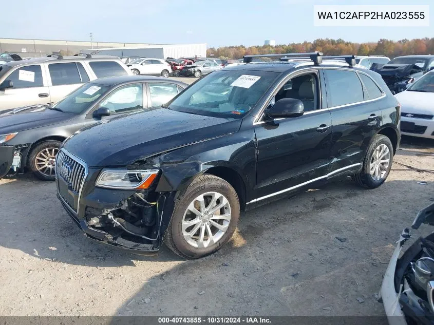 2017 Audi Q5 2.0T Premium VIN: WA1C2AFP2HA023555 Lot: 40743855