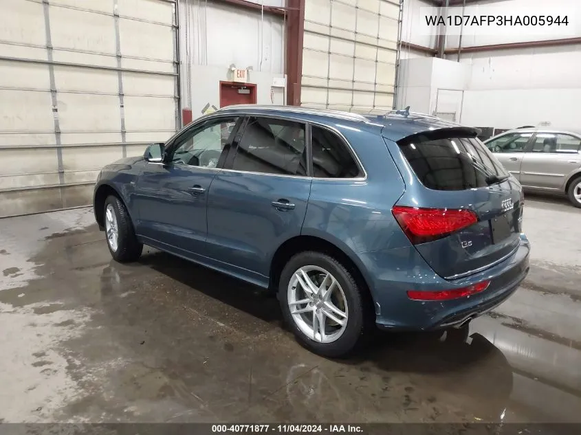 2017 Audi Q5 3.0T Premium Plus VIN: WA1D7AFP3HA005944 Lot: 40771877