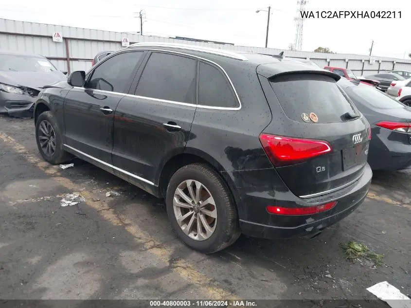 2017 Audi Q5 2.0T Premium VIN: WA1C2AFPXHA042211 Lot: 40800003