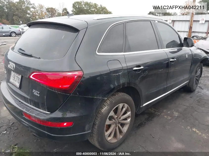 2017 Audi Q5 2.0T Premium VIN: WA1C2AFPXHA042211 Lot: 40800003