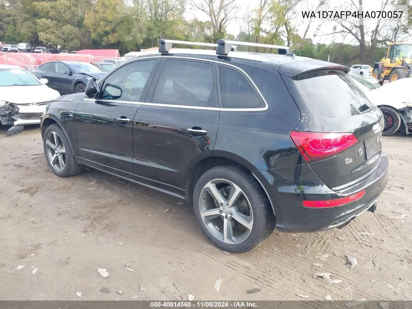 2017 Audi Q5 3.0T Premium Plus VIN: WA1D7AFP4HA070057 Lot: 40814560