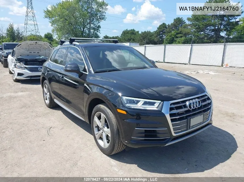 2018 Audi Q5 Premium Plus VIN: WA1BNAFY1J2164760 Lot: 12078427