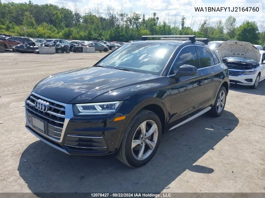 2018 Audi Q5 Premium Plus VIN: WA1BNAFY1J2164760 Lot: 12078427