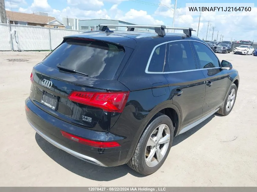 2018 Audi Q5 Premium Plus VIN: WA1BNAFY1J2164760 Lot: 12078427