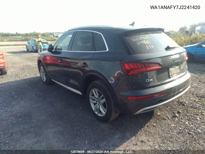 2018 Audi Q5 Premium VIN: WA1ANAFY7J2241420 Lot: 12079609