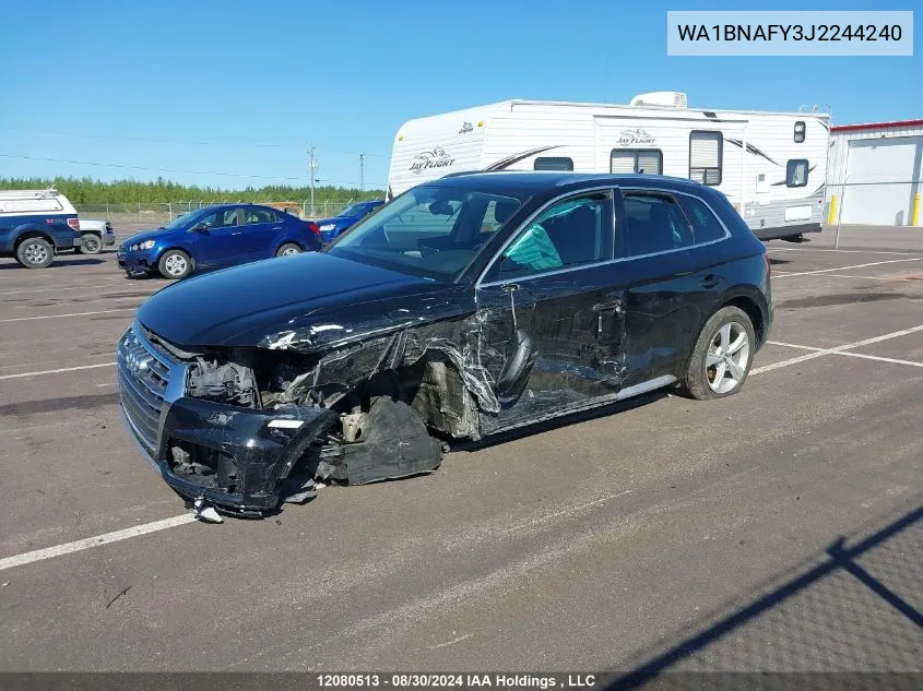 2018 Audi Q5 VIN: WA1BNAFY3J2244240 Lot: 12080513