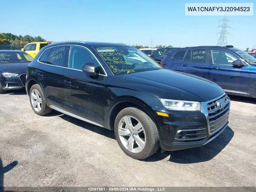 WA1CNAFY3J2094523 2018 Audi Q5 Prestige