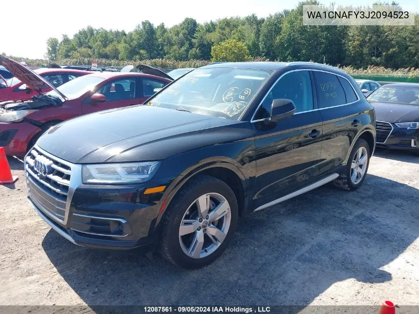 2018 Audi Q5 Prestige VIN: WA1CNAFY3J2094523 Lot: 12087561