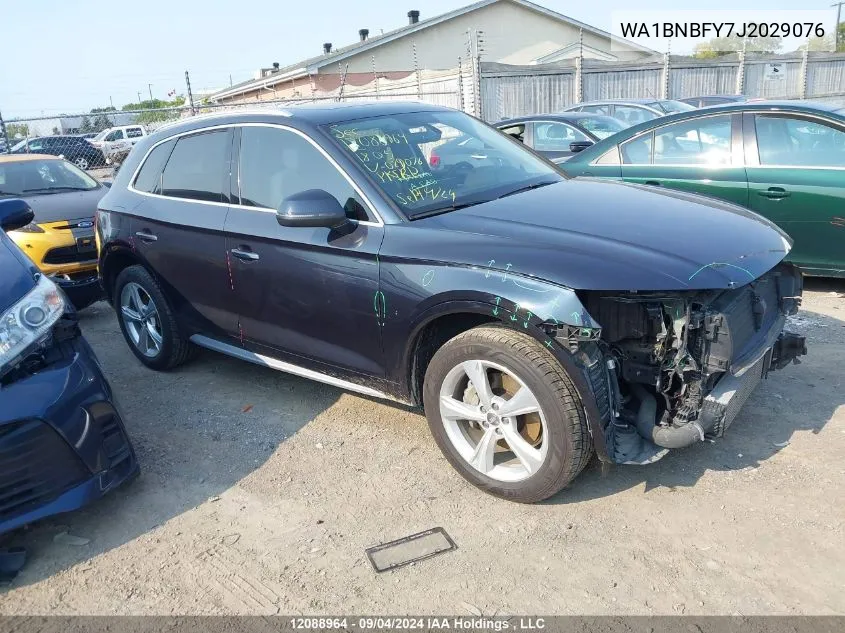 2018 Audi Q5 VIN: WA1BNBFY7J2029076 Lot: 12088964