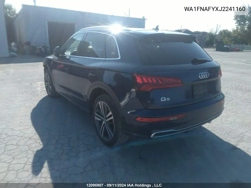 2018 Audi Q5 Technik S-Line VIN: WA1FNAFYXJ2241160 Lot: 12095907