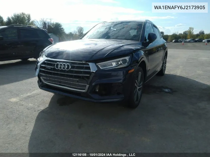 2018 Audi Q5 VIN: WA1ENAFY6J2173905 Lot: 12116108