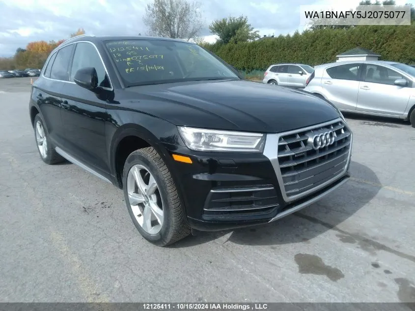 2018 Audi Q5 VIN: WA1BNAFY5J2075077 Lot: 12125411