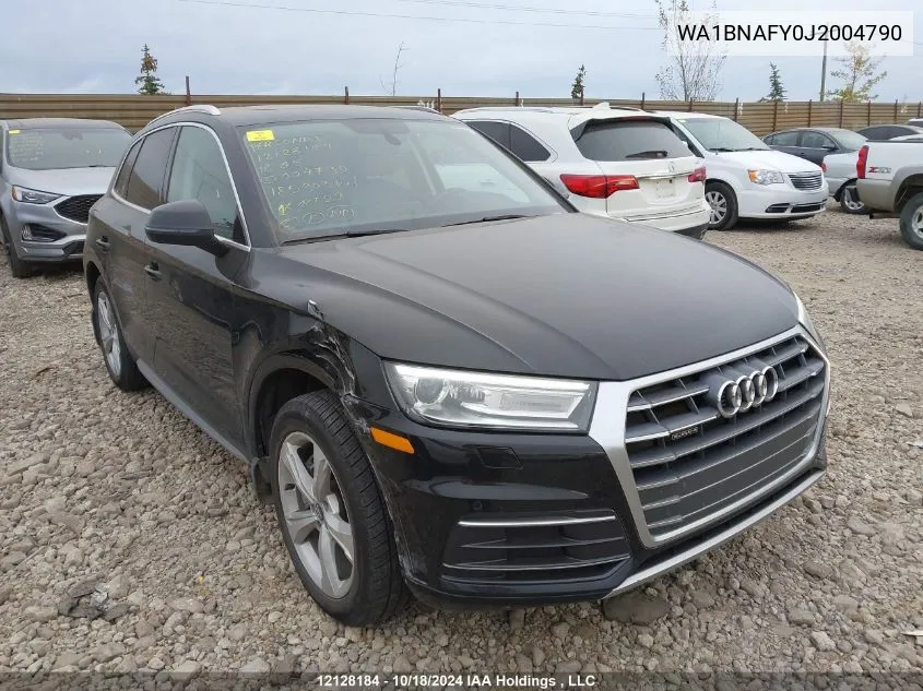 2018 Audi Q5 VIN: WA1BNAFY0J2004790 Lot: 12128184