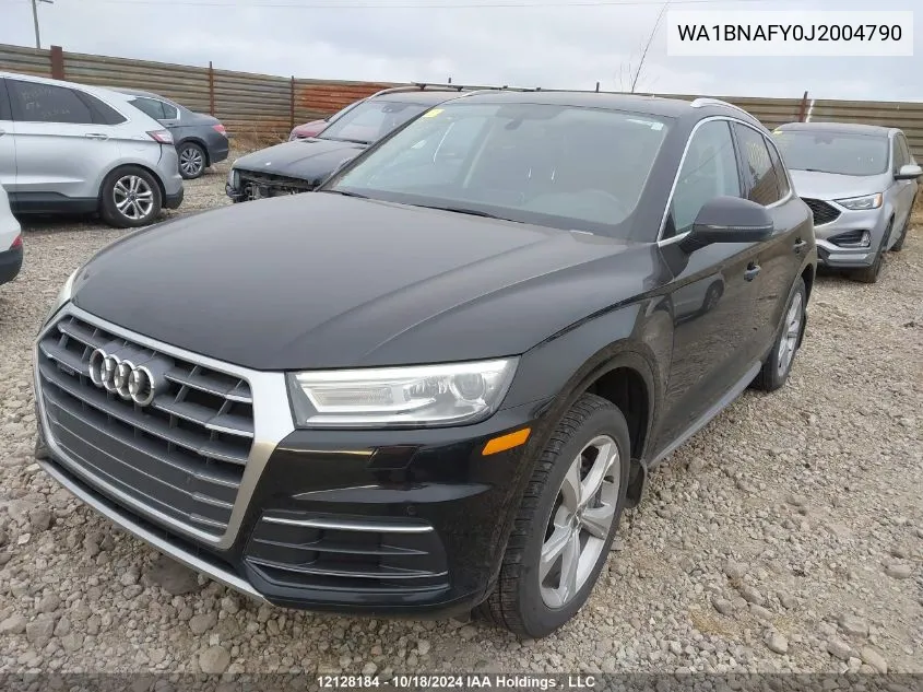 2018 Audi Q5 VIN: WA1BNAFY0J2004790 Lot: 12128184