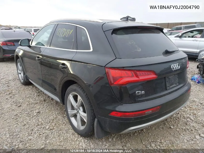 2018 Audi Q5 VIN: WA1BNAFY0J2004790 Lot: 12128184