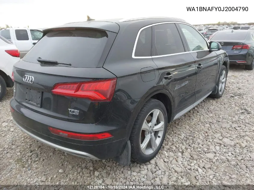 2018 Audi Q5 VIN: WA1BNAFY0J2004790 Lot: 12128184