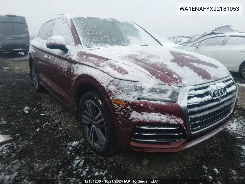 2018 Audi Q5 VIN: WA1ENAFYXJ2181053 Lot: 12131230