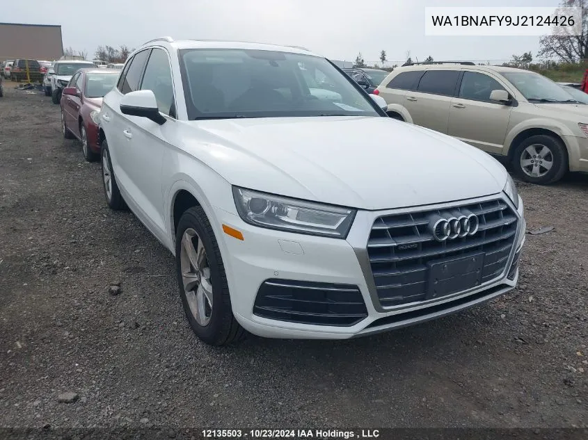 2018 Audi Q5 Premium Plus VIN: WA1BNAFY9J2124426 Lot: 12135503