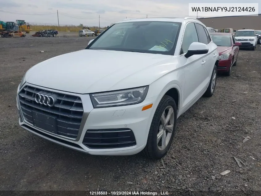 2018 Audi Q5 Premium Plus VIN: WA1BNAFY9J2124426 Lot: 12135503