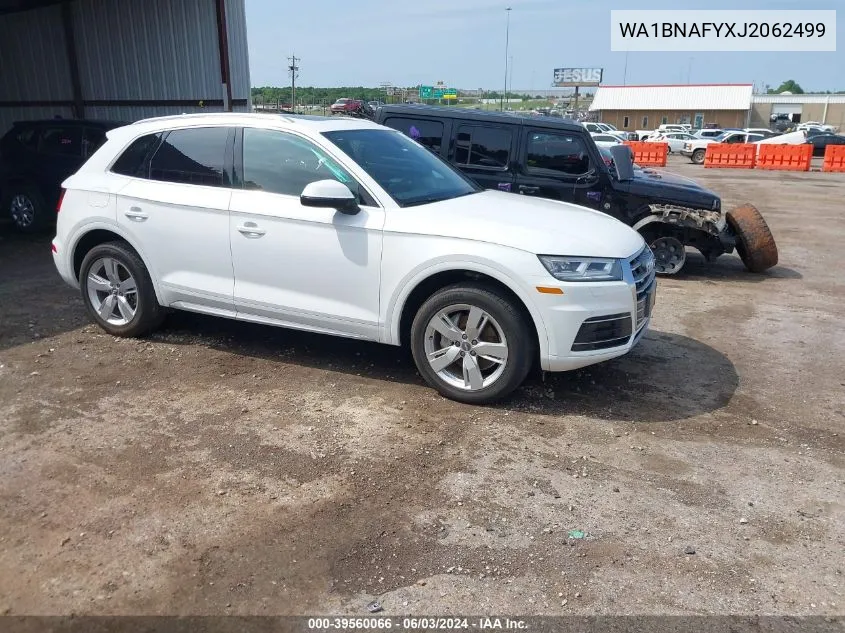 2018 Audi Q5 2.0T Premium/2.0T Tech Premium VIN: WA1BNAFYXJ2062499 Lot: 39560066