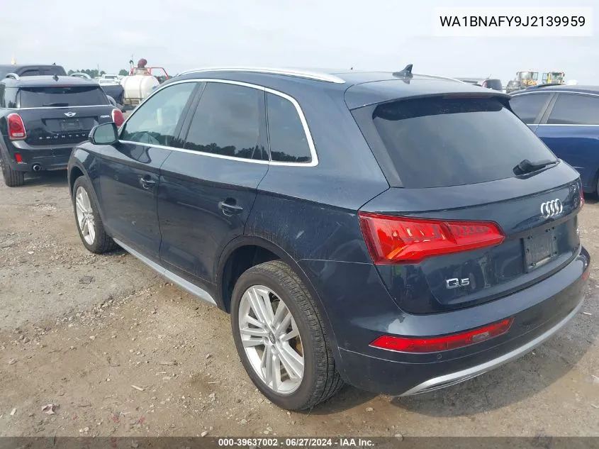 2018 Audi Q5 2.0T Premium/2.0T Tech Premium VIN: WA1BNAFY9J2139959 Lot: 39637002