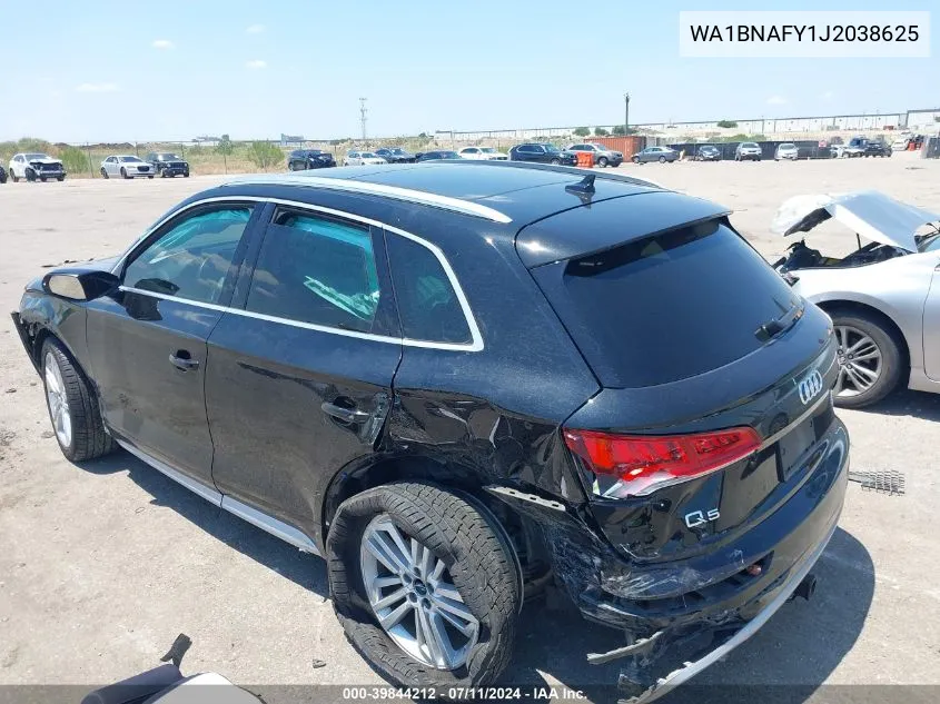 2018 Audi Q5 2.0T Premium/2.0T Tech Premium VIN: WA1BNAFY1J2038625 Lot: 39844212